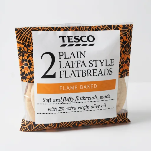 Tesco Plain Laffa Style Flatbreads 2 Pack