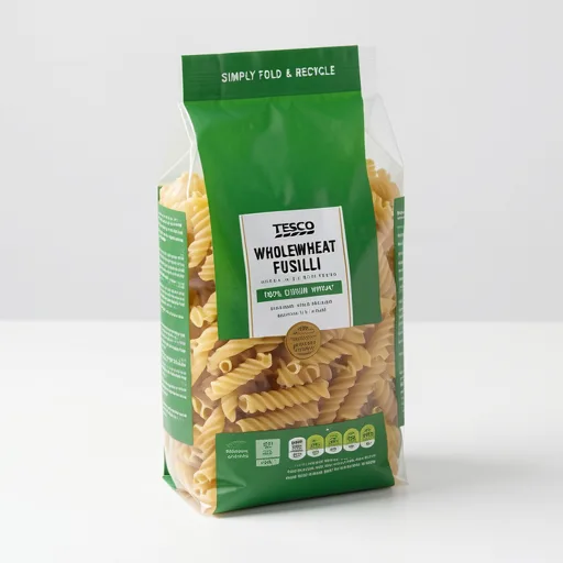 Tesco Whole Wheat Fusilli Pasta 500G