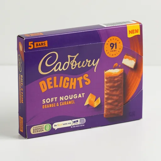 Cadbury Delights Chocolate Orange & Caramel 5 Pack Multipack 110g (5 x 22g)