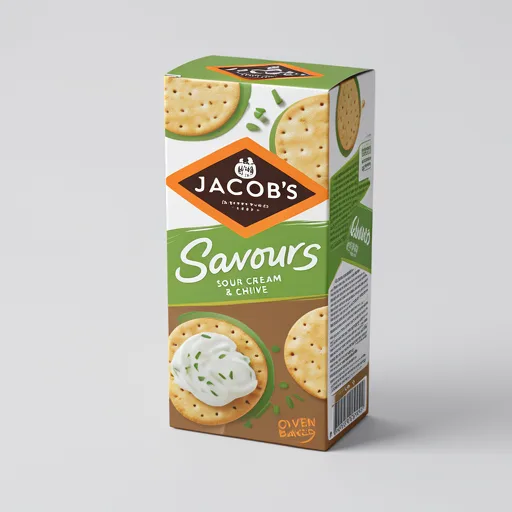 Jacob's Savours Thins Sour Cream & Chive Crackers
