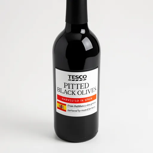 Tesco Pitted Black Olives 330G