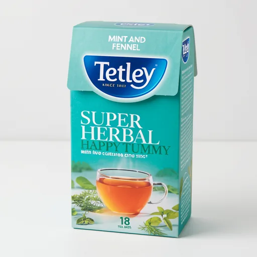 Tetley Super Herbal Happy Tummy Mint and Fennel 18 Tea Bags 32.4g