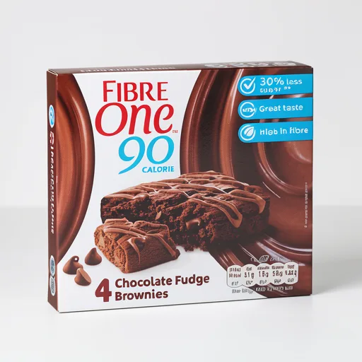 Fibre One 90 Calorie Chocolate Fudge Cake Brownie Snacks 4x24g