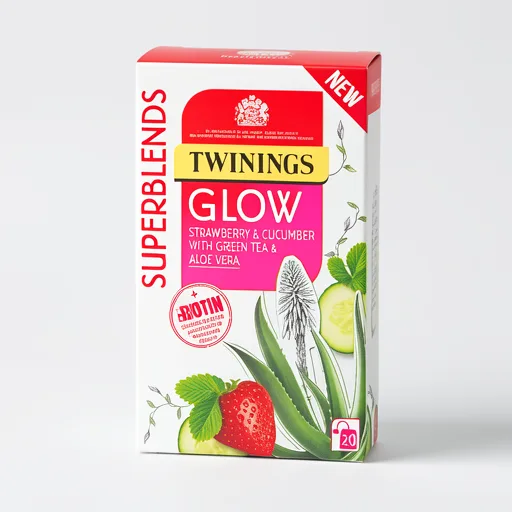 Twinings Superblends 20 Glow Strawberry & Cucumber with Green Tea & Aloe Vera 40g