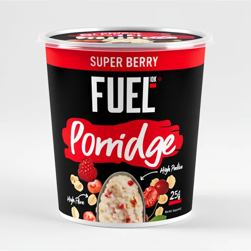 FUEL10K High Protein Super Berry Porridge Oat Cereal Pot 70g