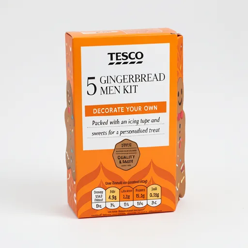 Tesco 5 Decorate Your Own Gingerbread Men Kit 199G
