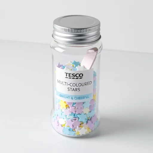 Tesco Multi-Coloured Stars Sprinkles 50g