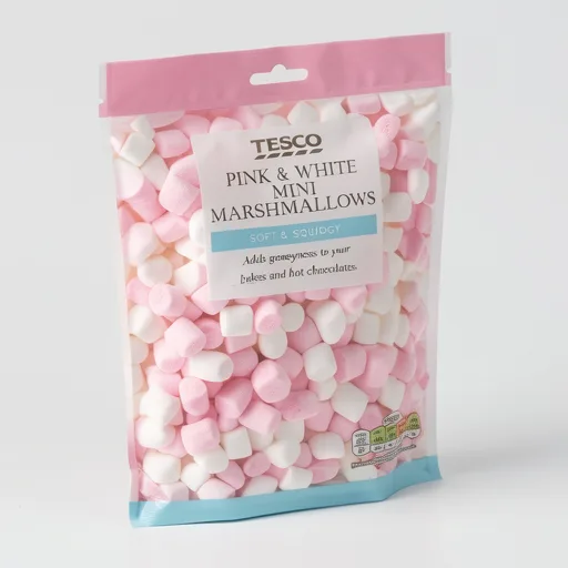 Tesco Pink & White Mini Marshmallows 100G