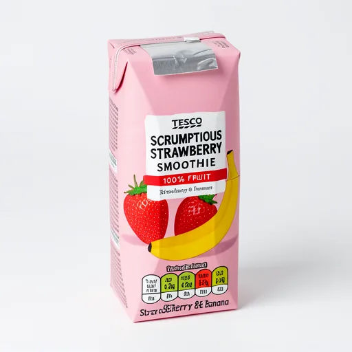 Tesco Scrumptious Strawberry Smoothie 3X200ml
