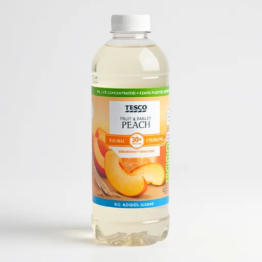 Tesco Double Strength Fruit & Barley No Added Sugar Peach 1L