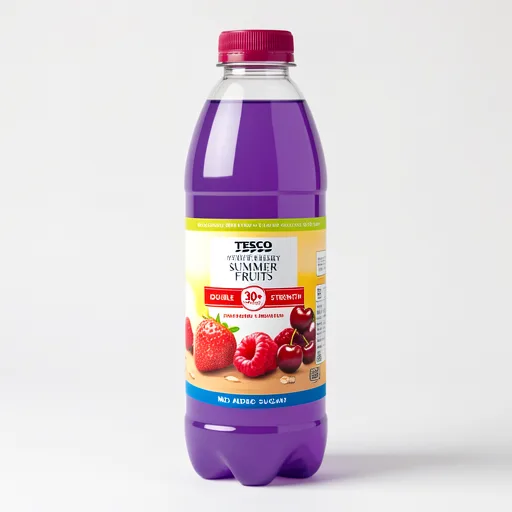 Tesco Double Strength Fruit & Barley No Added Sugar Summer Fruits 1L