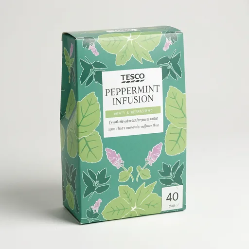 Tesco Peppermint 40 Tea Bags 60G