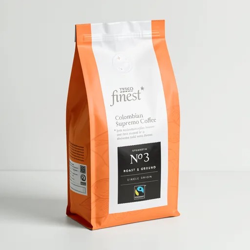 Tesco Finest Fair Trade Colombian Supremo Ground Coffee 227G