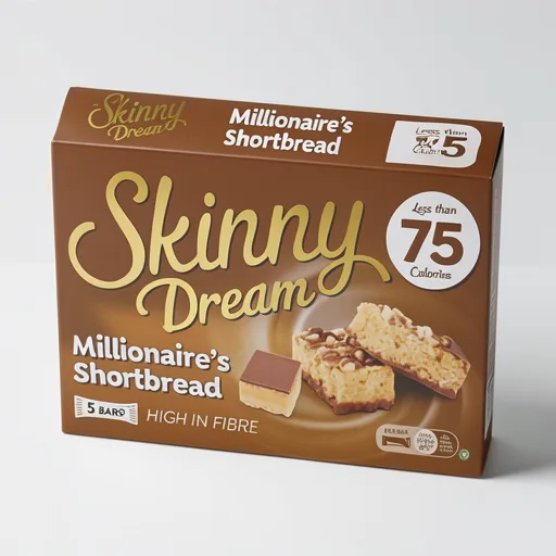 Skinny Dream Millionaire's Shortbread Bars 5 x 19g