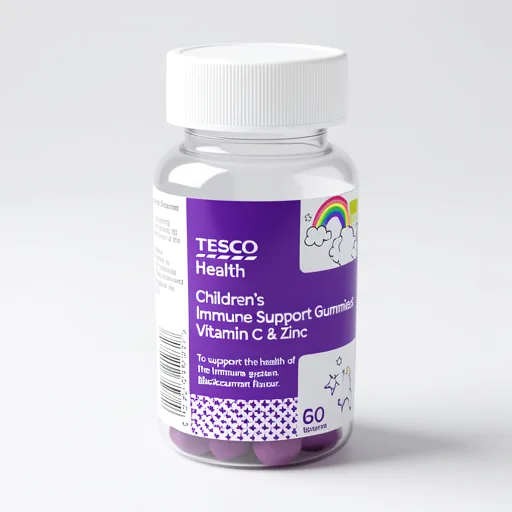 Tesco Health Children's Immune Support Blackcurrant Gummies 60s