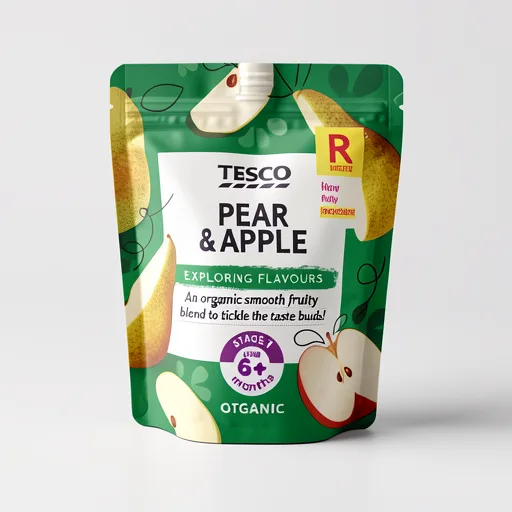 Tesco Pear & Apple Pouch 70G