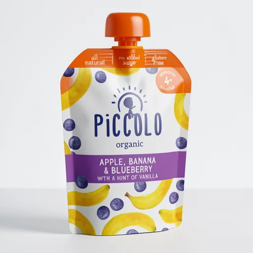 Piccolo Org Bana Bl/berry & Apl Baby Food 100g