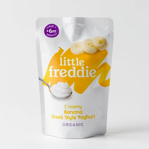 Little Freddie Organic Banana Greek Style Yoghurt Baby Food Pouch 6+ M