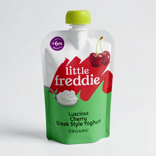 Little Freddie Organic Cherry Greek Style Yoghurt Baby Food Pouch 6+ Months