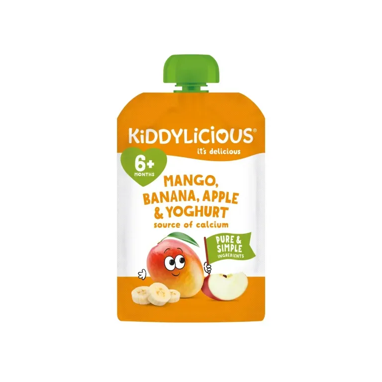 Kiddylicious Mango, Apple & Banana Yoghurt Pouch 