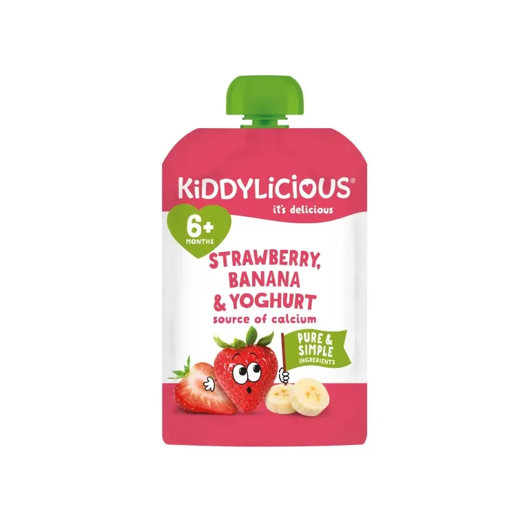 Kiddylicious Strawberry & Banana Yoghurt Pouch 