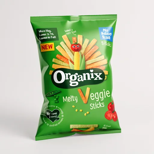 Organix Melty Veggie Sticks Organic Baby Puffs Multipack 7 months+ 4x15g