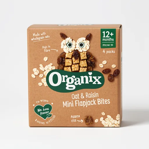 Organix Oat & Raisin Mini Flapjack Bites 12+ Months 4x20g