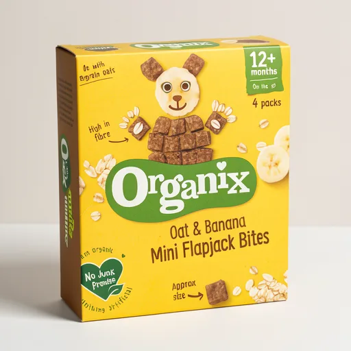 Organix Oat & Banana Mini Flapjack Bites 4 x 20g
