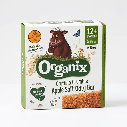 Organix Gruffalo Crumble Apple Organic Soft Oaty Bars Toddler Snack Multipack 6 x 23g