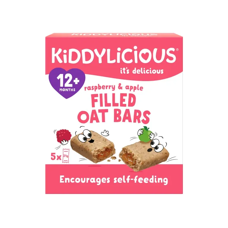 Kiddylicious Raspberry & Apple Oat Bars 5x21g