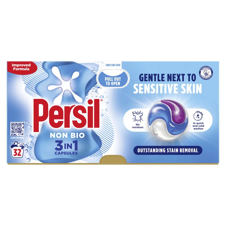 Persil Non Bio 3 In1 Laundry Washing Capsules 15 Washes 316.5G