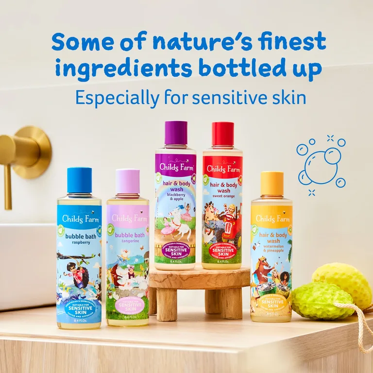 Childs Farm Sweet Orange Hair & Body Wash Gentle Tear Free Formula for Kids Babies & Sensitive Skin 250ml