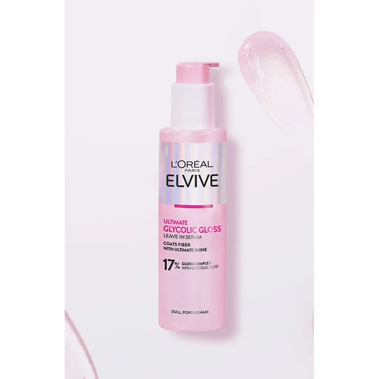Elvive Glycolic Gloss Shine Glazing Leave-In Serum for Dull Hair 150ml