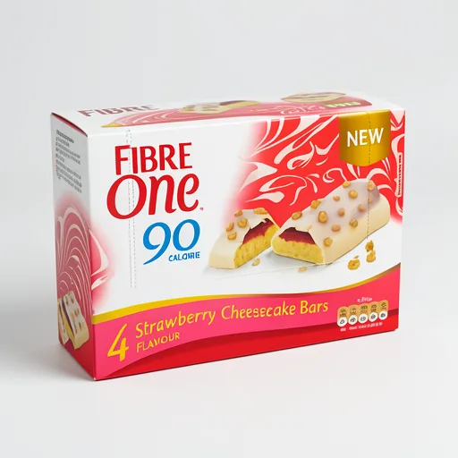 Fibre One 90 Calorie Strawberry Flavour Cheesecake Bars 4x