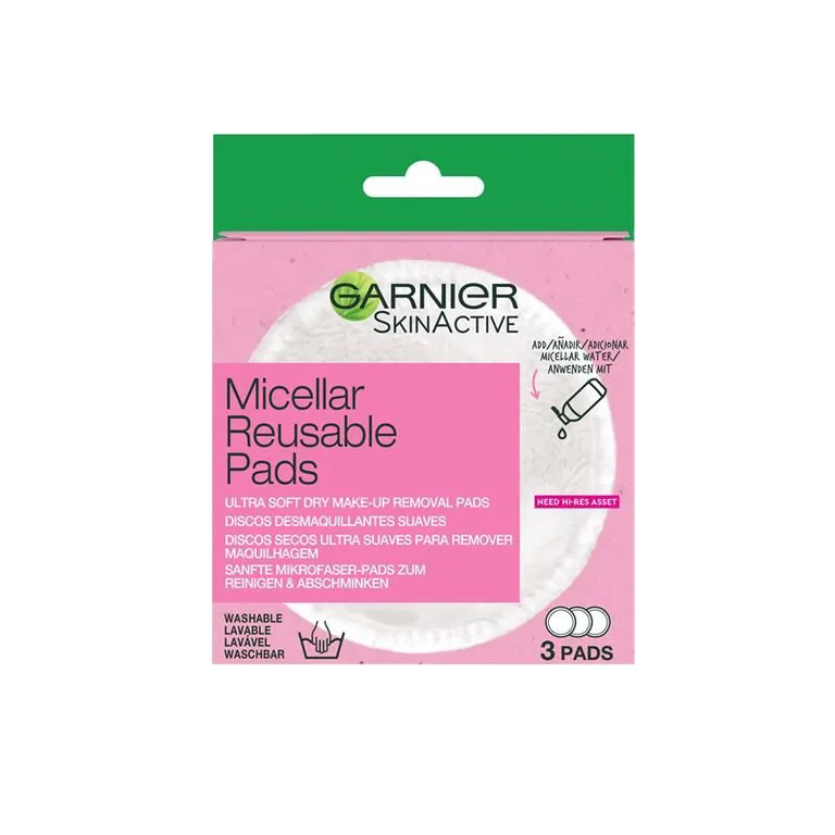 Garnier Micellar Reusable Make-up Remover Eco Pads Micro Fibre Pads x3
