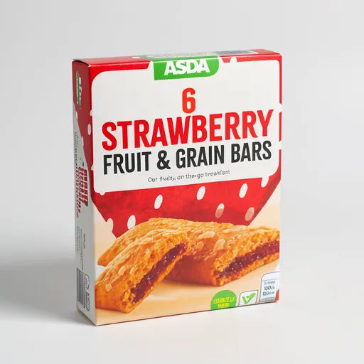 ASDA 6 Strawberry Fruit & Grain Bars 6 x 37g (222g)