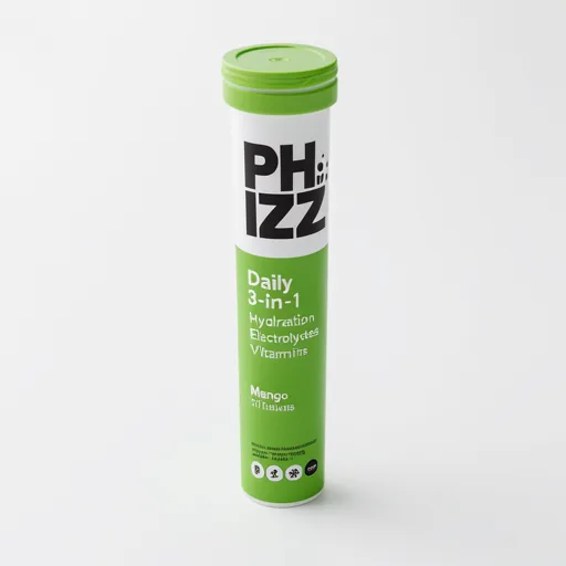 Phizz Daily 3-in-1 Hydration, Electrolytes & Vitamins Effervescent Tablets Mango x20 Tablets