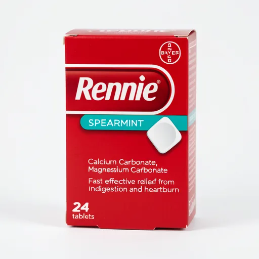 Rennie Spearmint Heartburn & Indigestion Chewable Tablets 24s