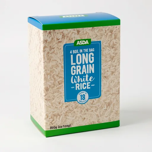 ASDA 4 Boil in Bag Long Grain White Rice 4 x 125g (500g)