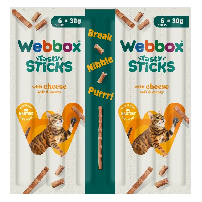 Webbox Tasty Sticks with Cheese Cat Treats 7 x 5g