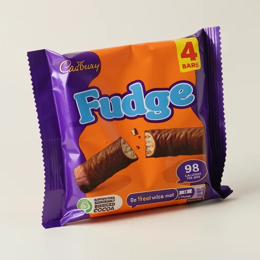 Cadbury Fudge Chocolate Bar Multipack 4 x 22g