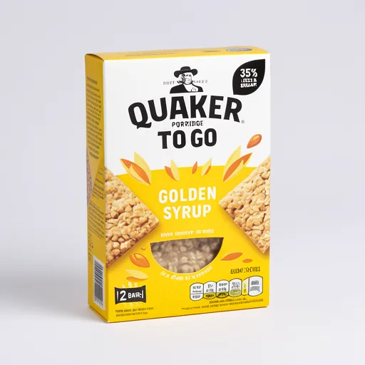 Quaker Breakfast Bars Golden Syrup Porridge To Go 2x55g
