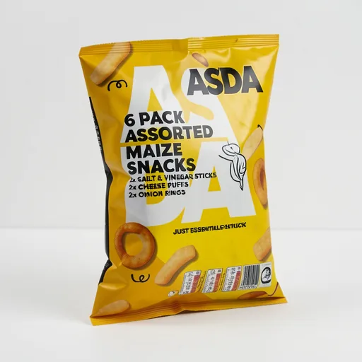 JUST ESSENTIALS by ASDA Just Essentials 6 Pack Assorted Maize Snacks 100g