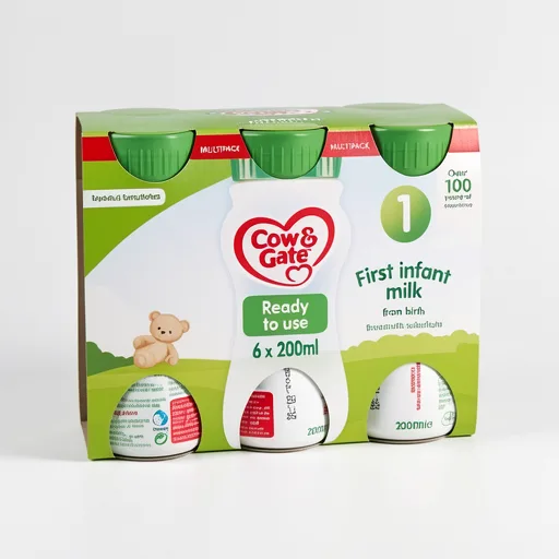 Cow & Gate 1 First Infant Baby Milk Formula Liquid Multipack Ready to Feed from Birth 6x200ml