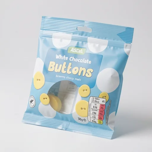 ASDA Asda White Chocolate Buttons 30g