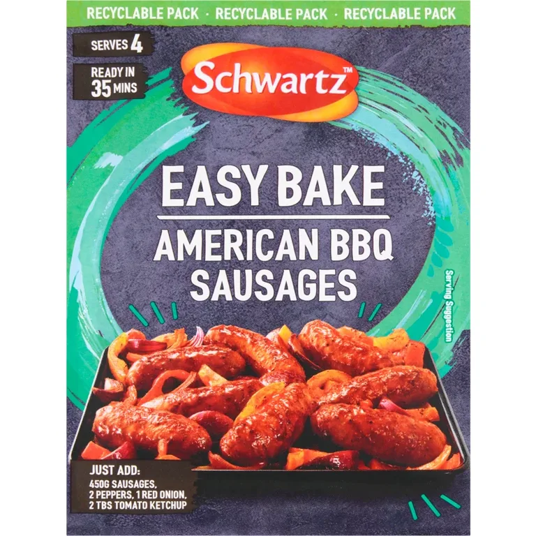Schwartz Tray Bake American BBQ Sausages