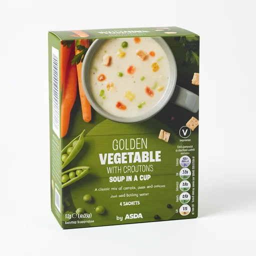 ASDA Golden Vegetable Soup in a Cup with Croutons 4 x 23g (92g)
