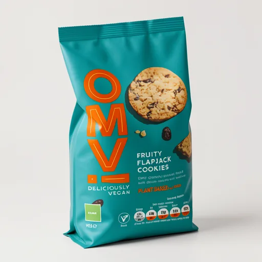 OMV! Deliciously Vegan Plant Based OMV! Fruity Flapjack Cookies 180g