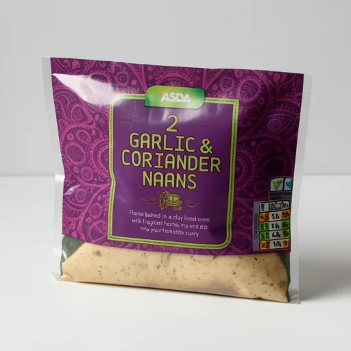 ASDA 2 Garlic & Coriander Naans