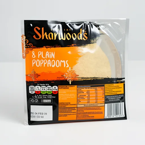 Sharwood's 8 Plain Poppadoms
